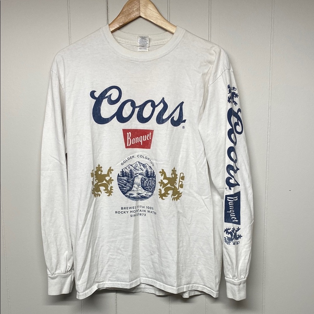 Coors Banquet Long Sleeve Shirt, White
